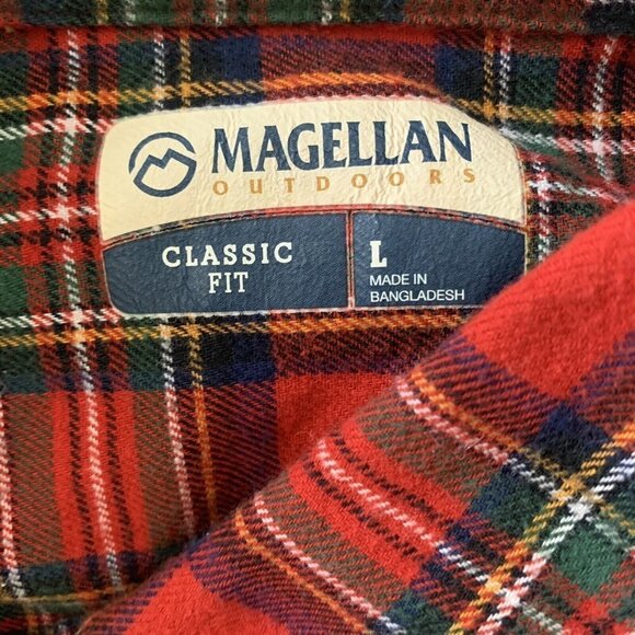 Magellan Outdoors Women Size Large Multicolor Plaid Button Up Classic Fit Shirt - Picture 3 of 4